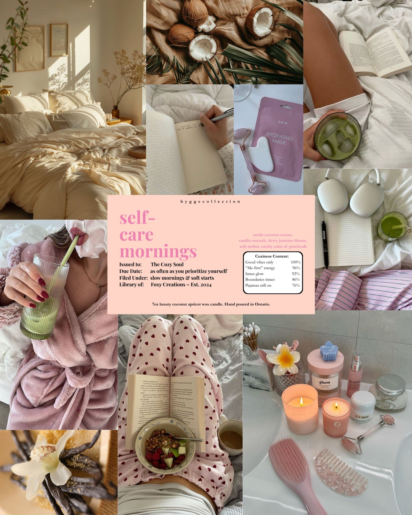 Self Care Mornings – Coconut Apricot Wax Candle