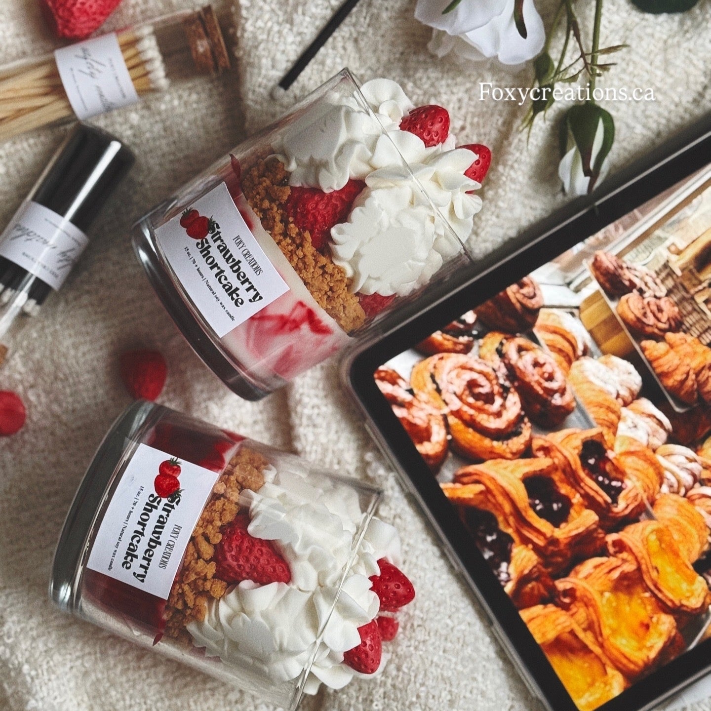 Strawberry Shortcake- 100% Natural Soy Wax Candle