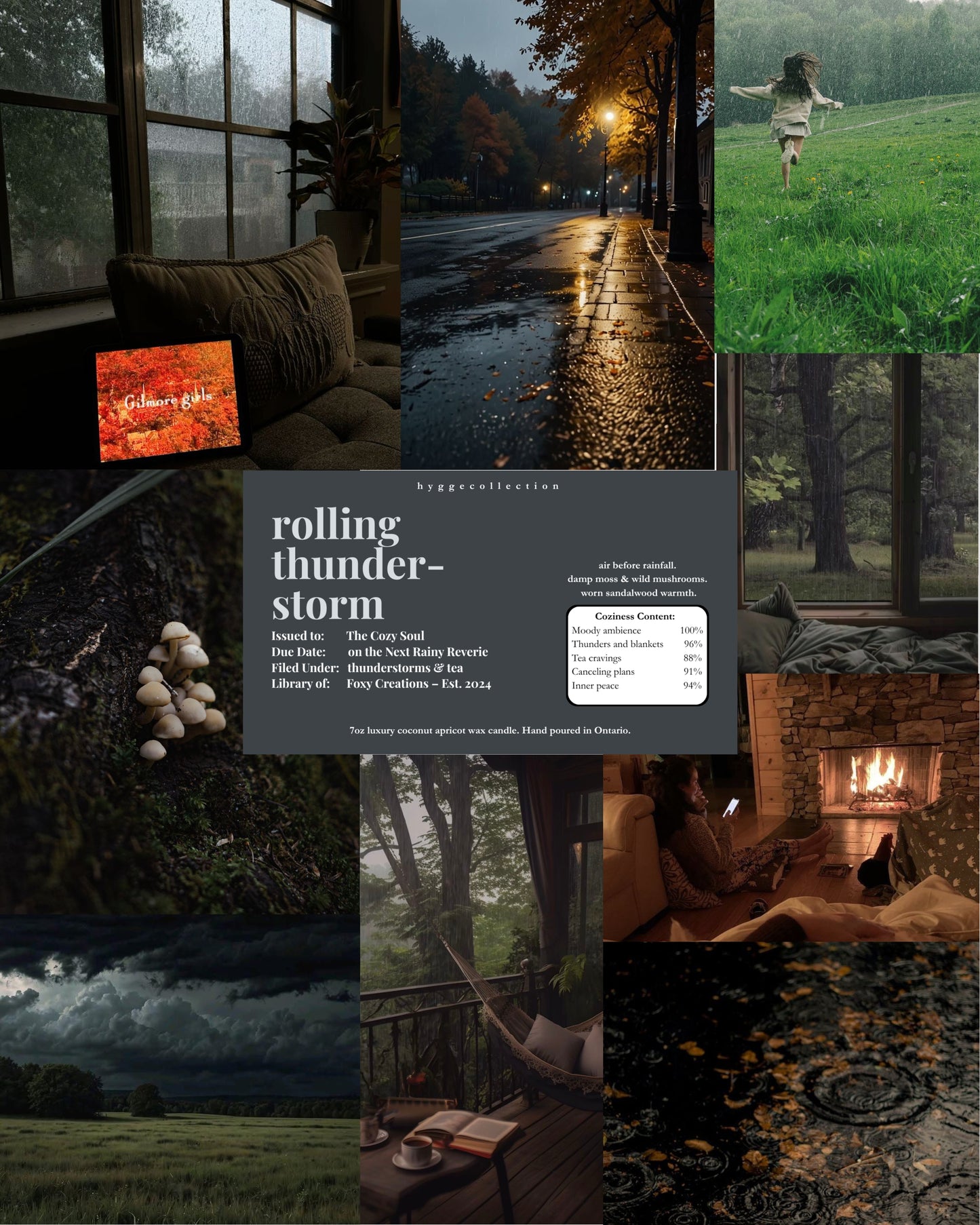 Rolling Thunderstorm – Coconut Apricot Wax Candle