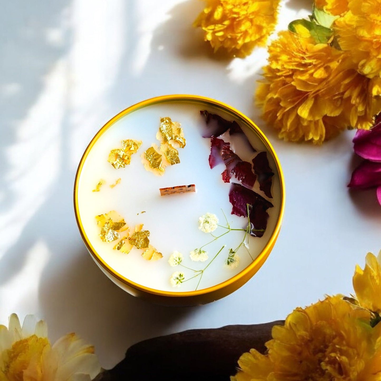 Diwali Special-Luxury Scented Coconut Apricot Wax Candle