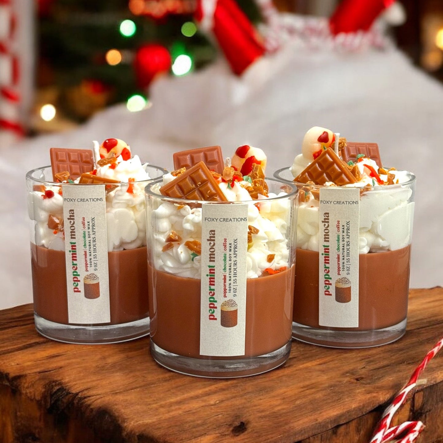 Peppermint Mocha Candle – Natural Soy Wax Candle