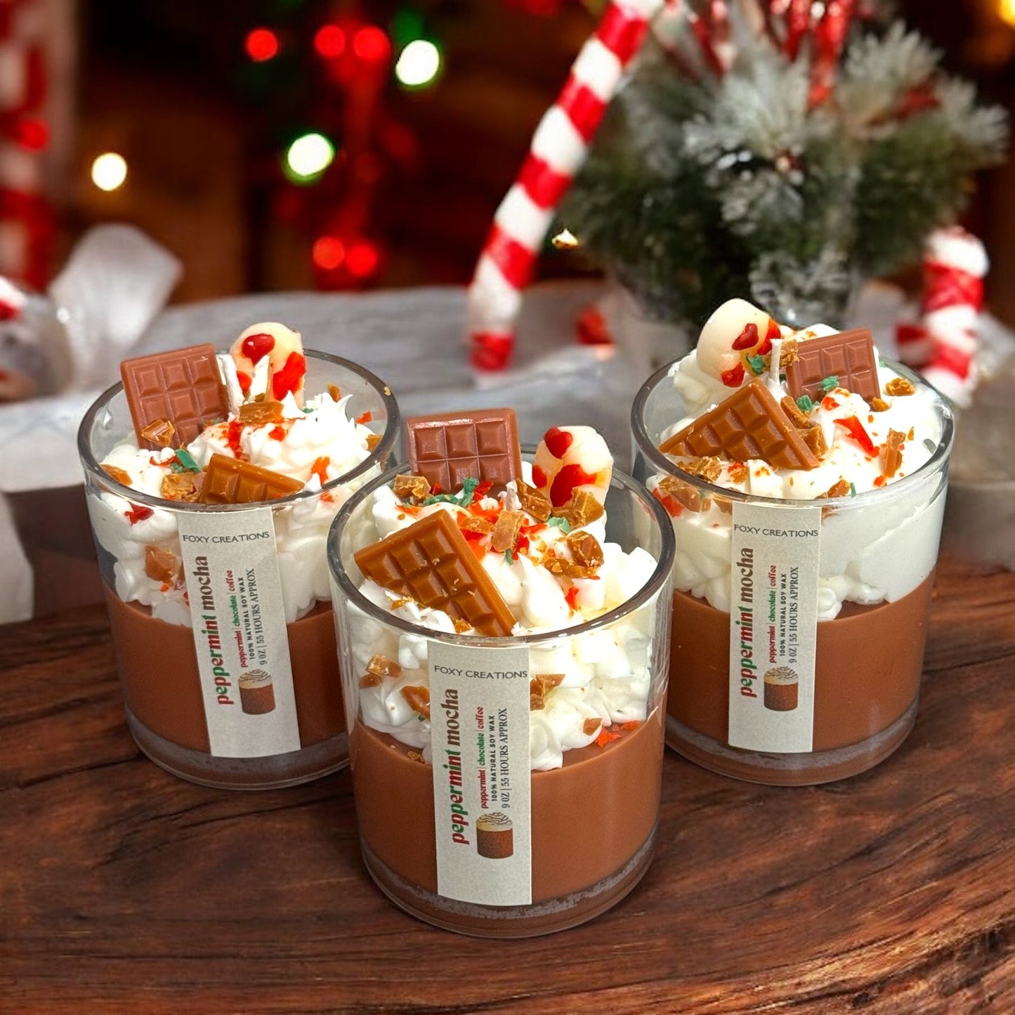 Peppermint Mocha Candle – Natural Soy Wax Candle