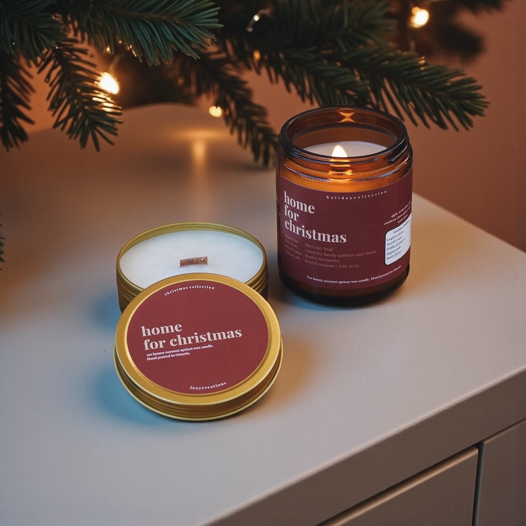 Home For Christmas-Coconut Apricot Wax Candle – FOXY CREATIONS