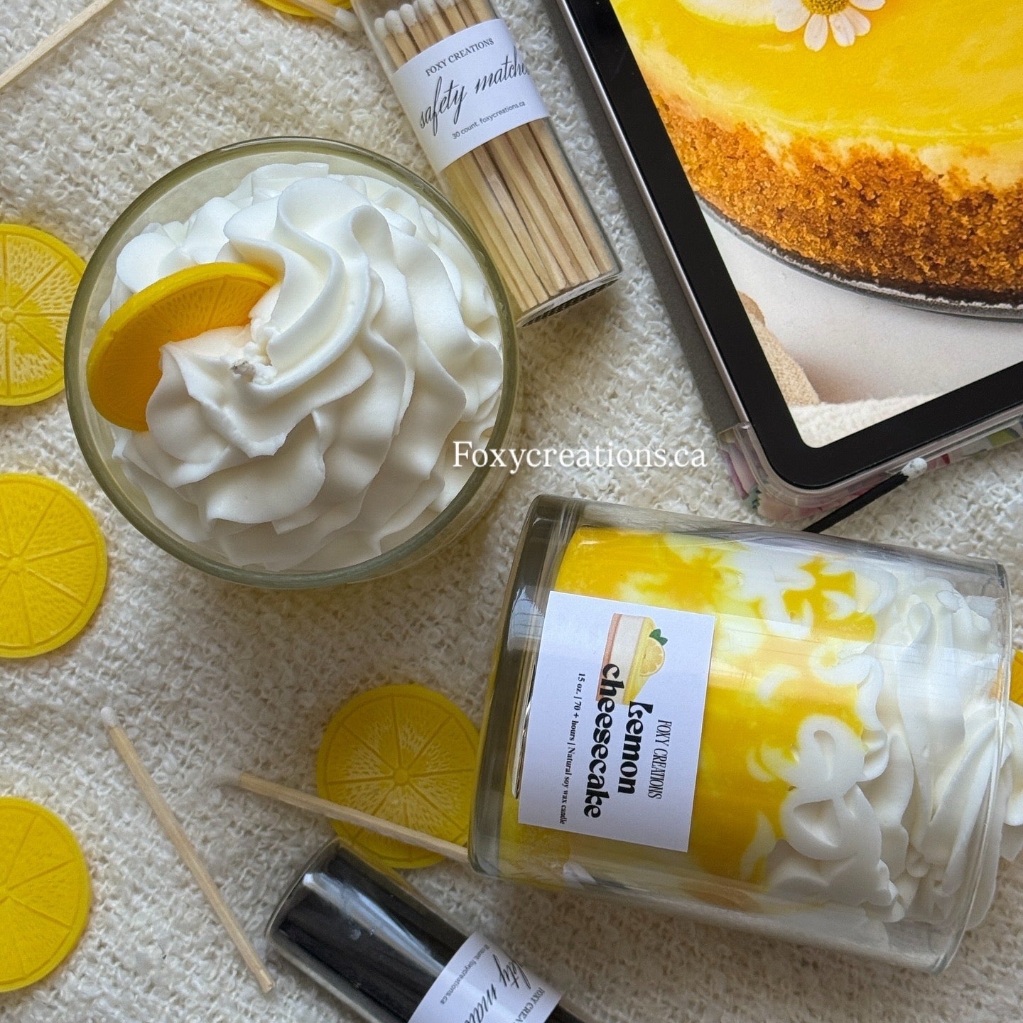 Lemon Cheesecake 100% Natural Soy Wax Candle