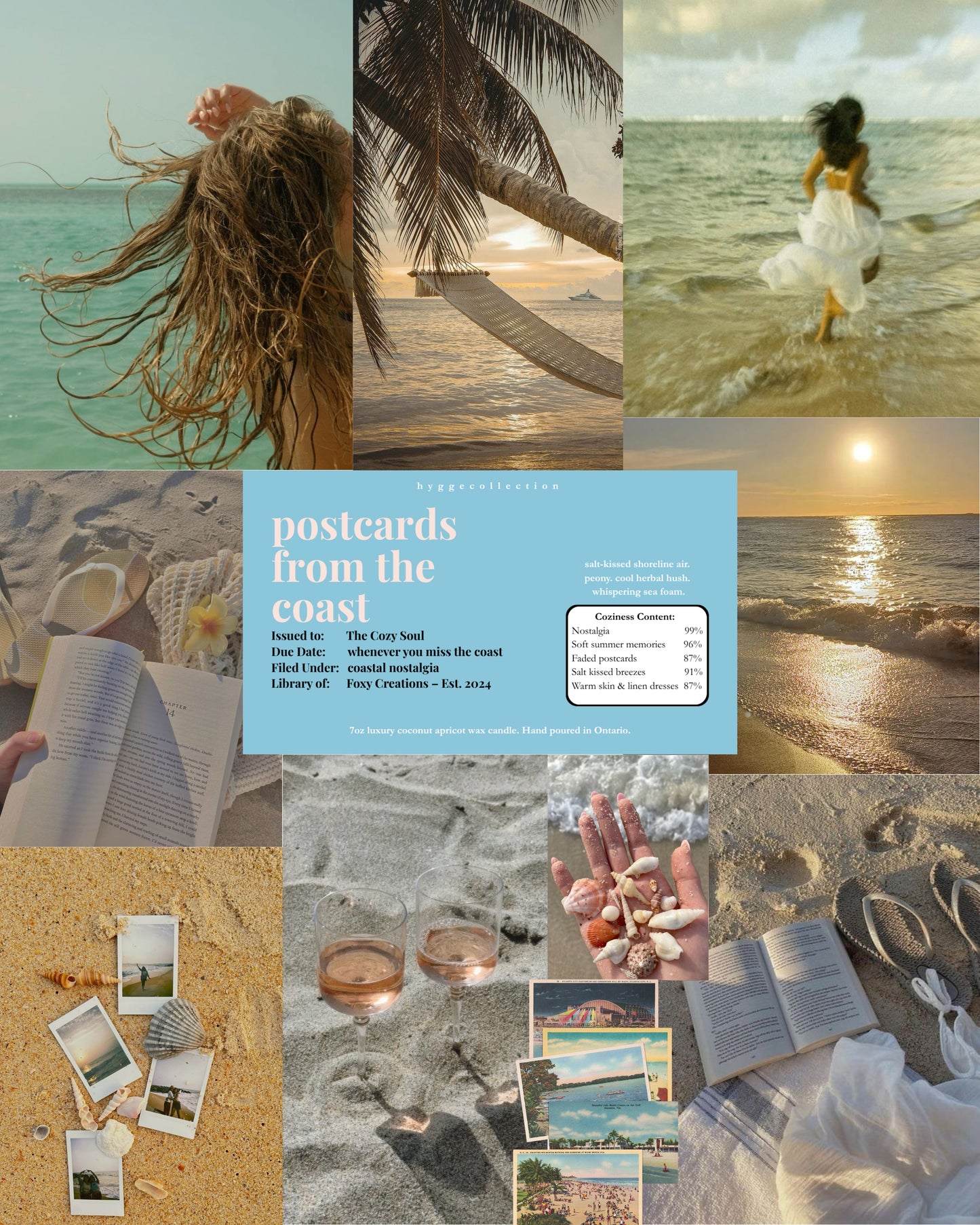 Postcards from the coast-  Coconut Apricot Wax Candle