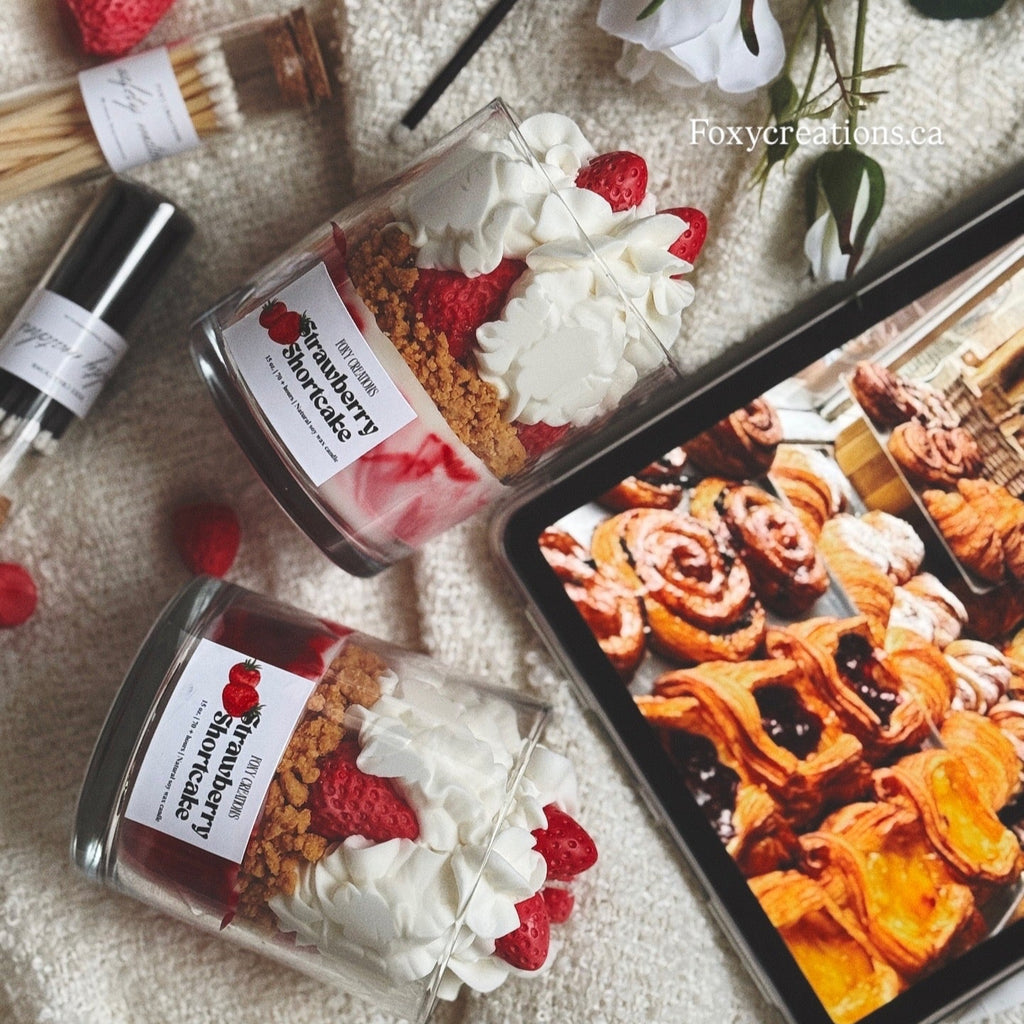 Strawberry Shortcake- 100% Natural Soy Wax Candle