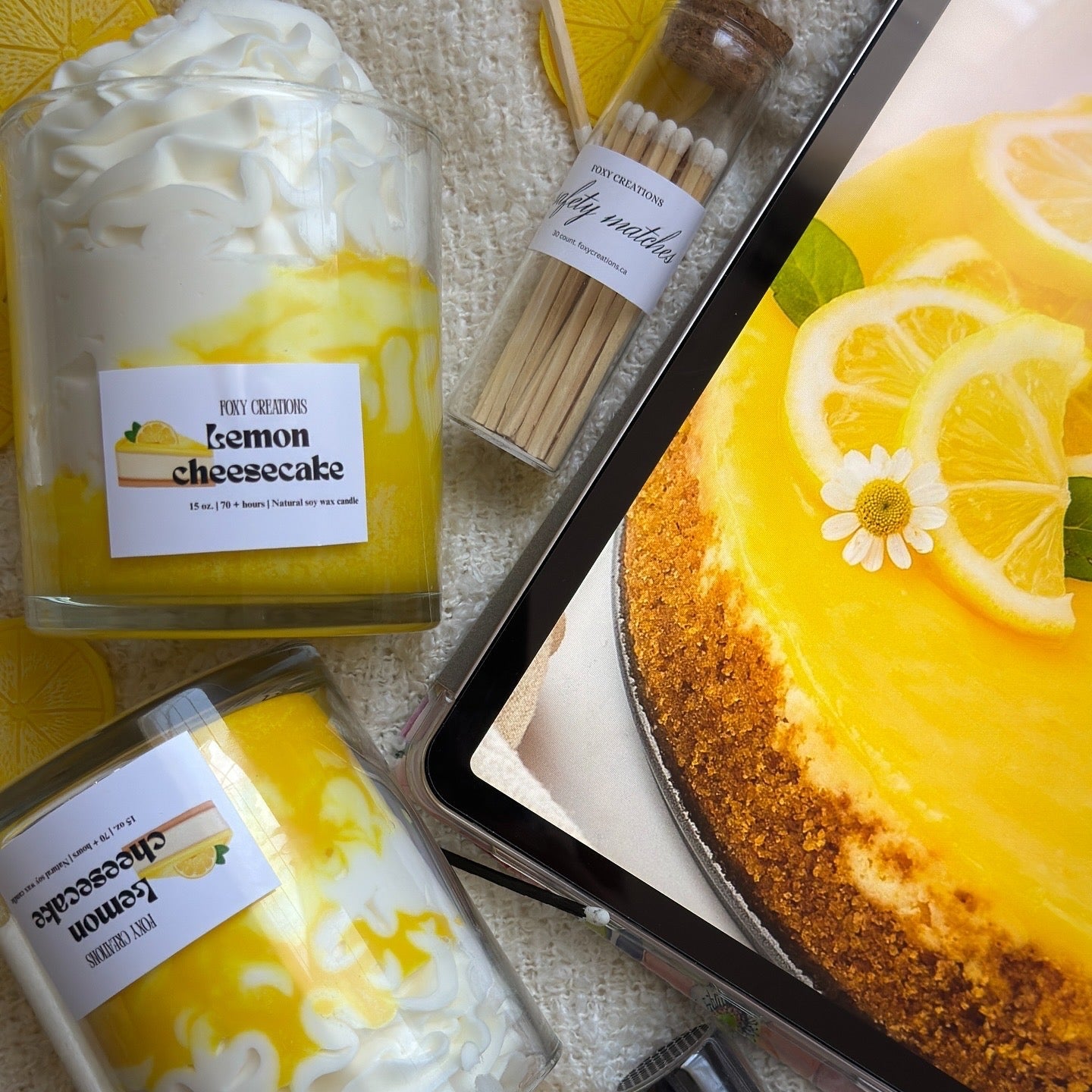 Lemon Cheesecake 100% Natural Soy Wax Candle