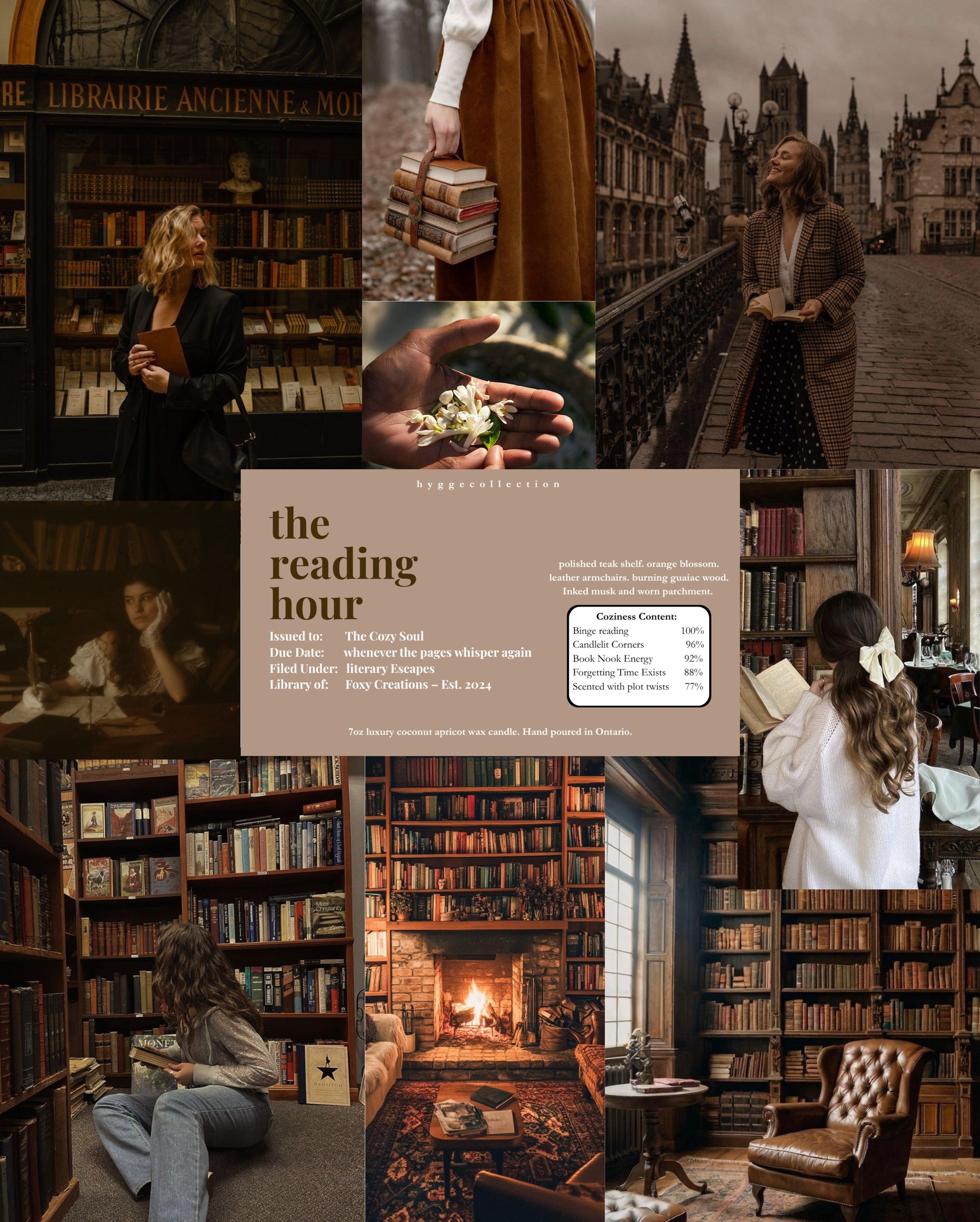 The Reading Hour –  Coconut Apricot Wax Candle