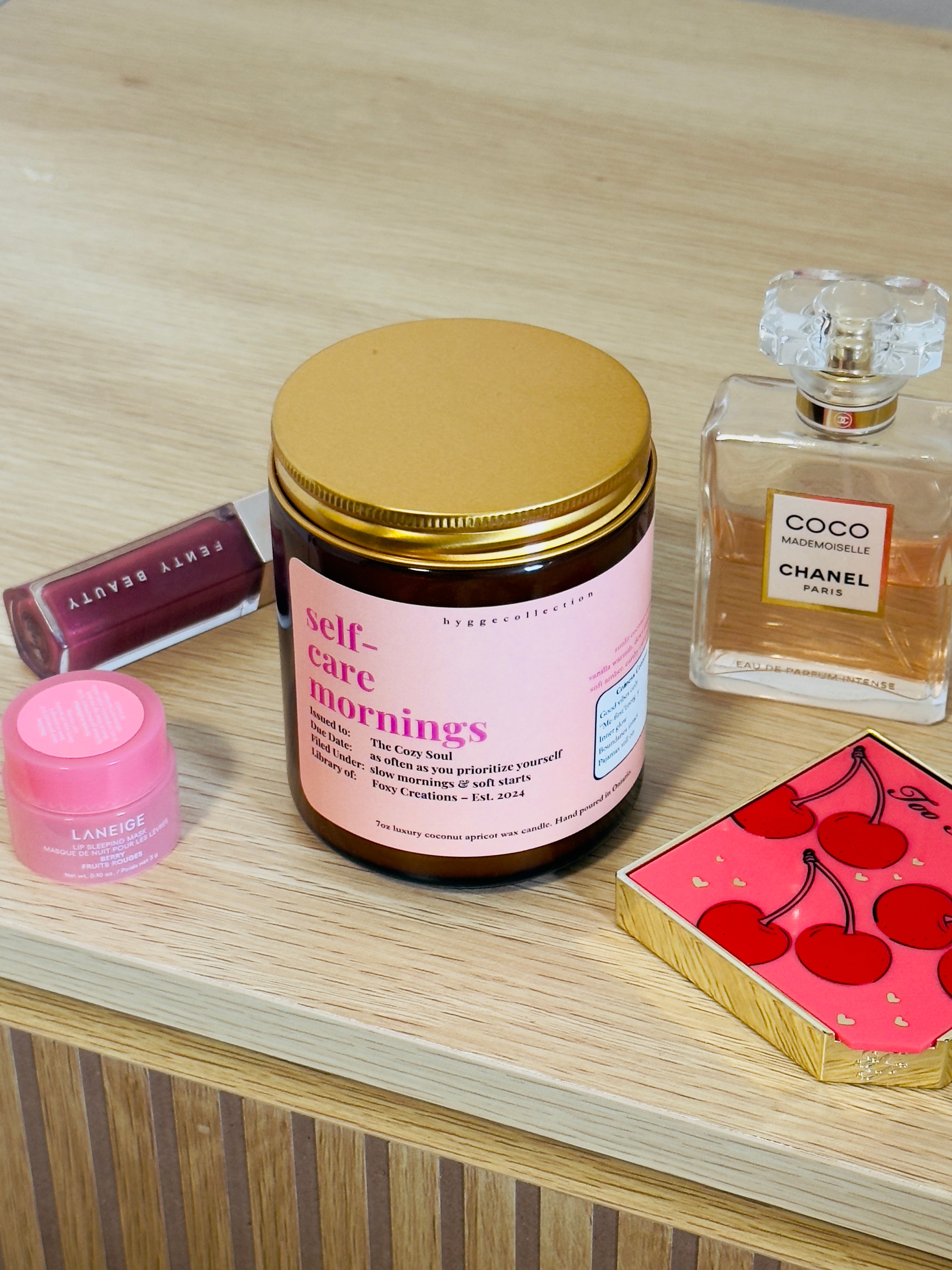 Self Care Mornings –  Coconut Apricot Wax Candle