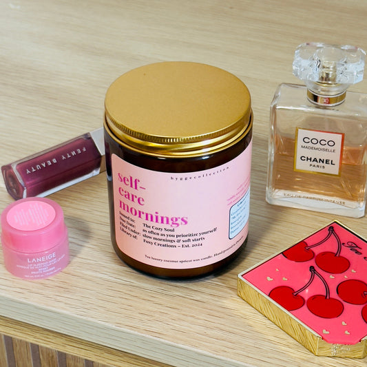 Self Care Mornings –  Coconut Apricot Wax Candle