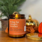 Living for sweater weather- Coconut Apricot Wax Candle