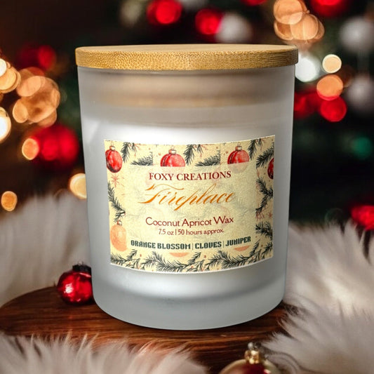 Fireplace -Luxury coconut apricot wax candle