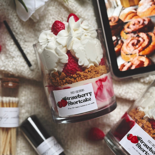 Strawberry Shortcake- 100% Natural Soy Wax Candle