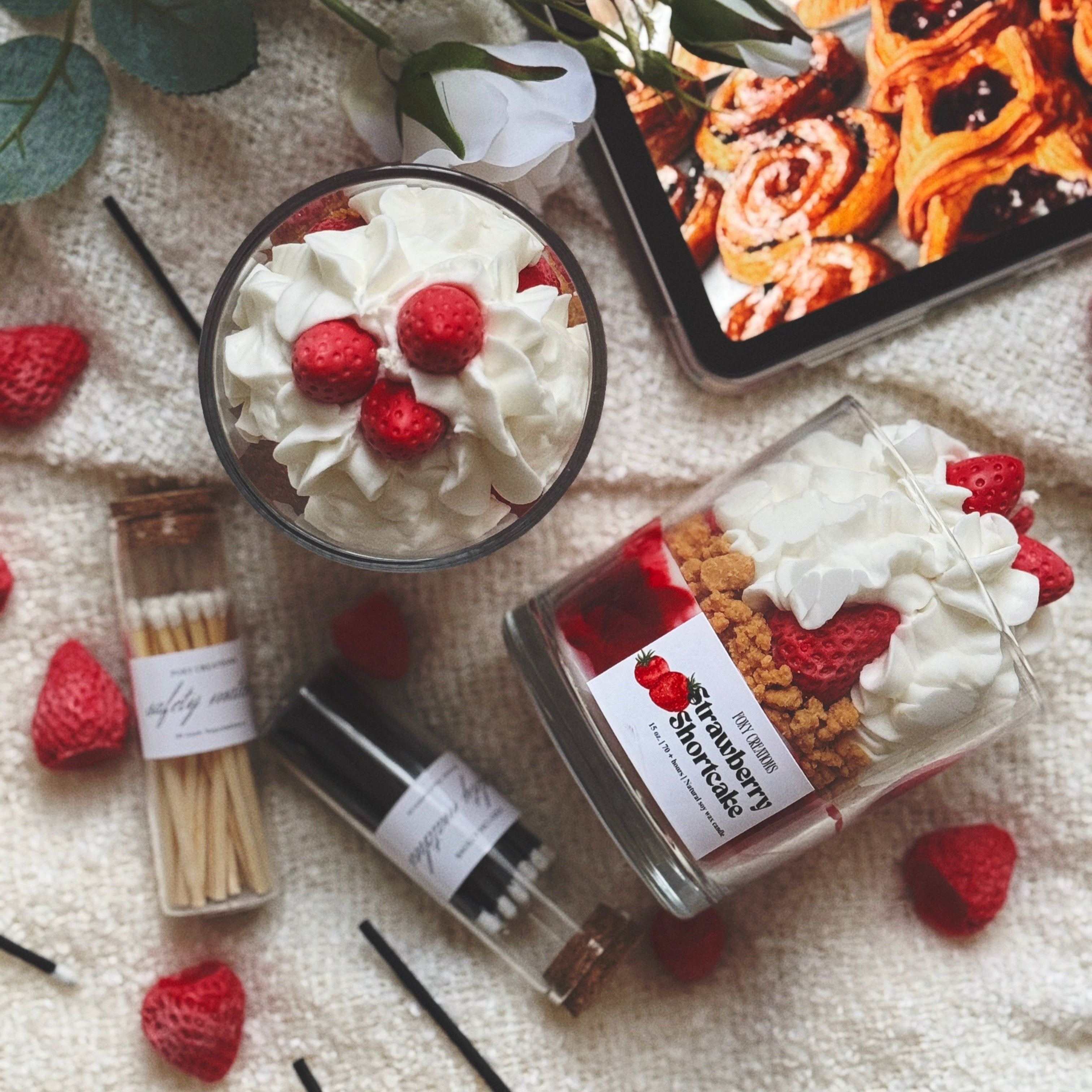 Strawberry Shortcake- 100% Natural Soy Wax Candle