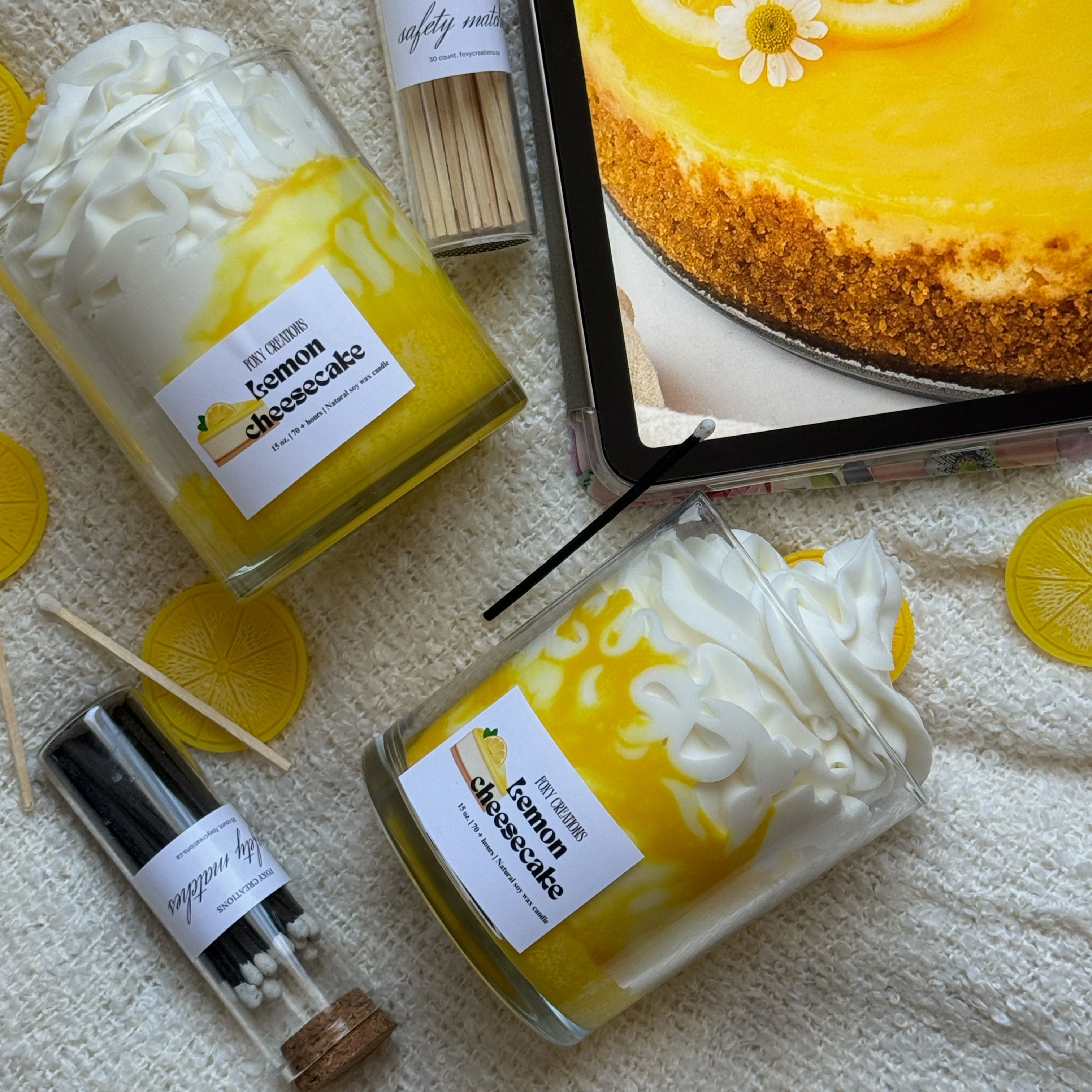 Lemon Cheesecake 100% Natural Soy Wax Candle