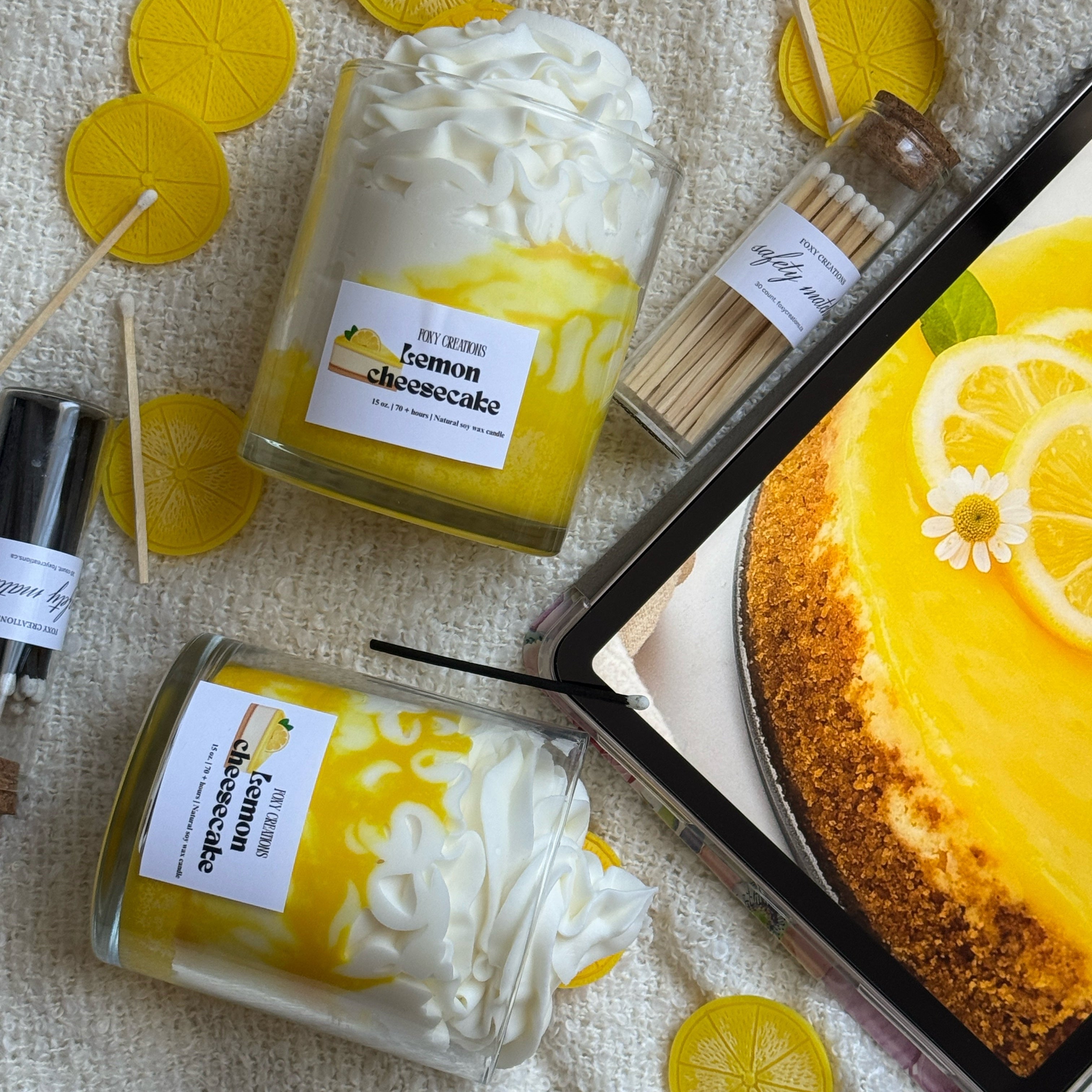 Lemon Cheesecake 100% Natural Soy Wax Candle