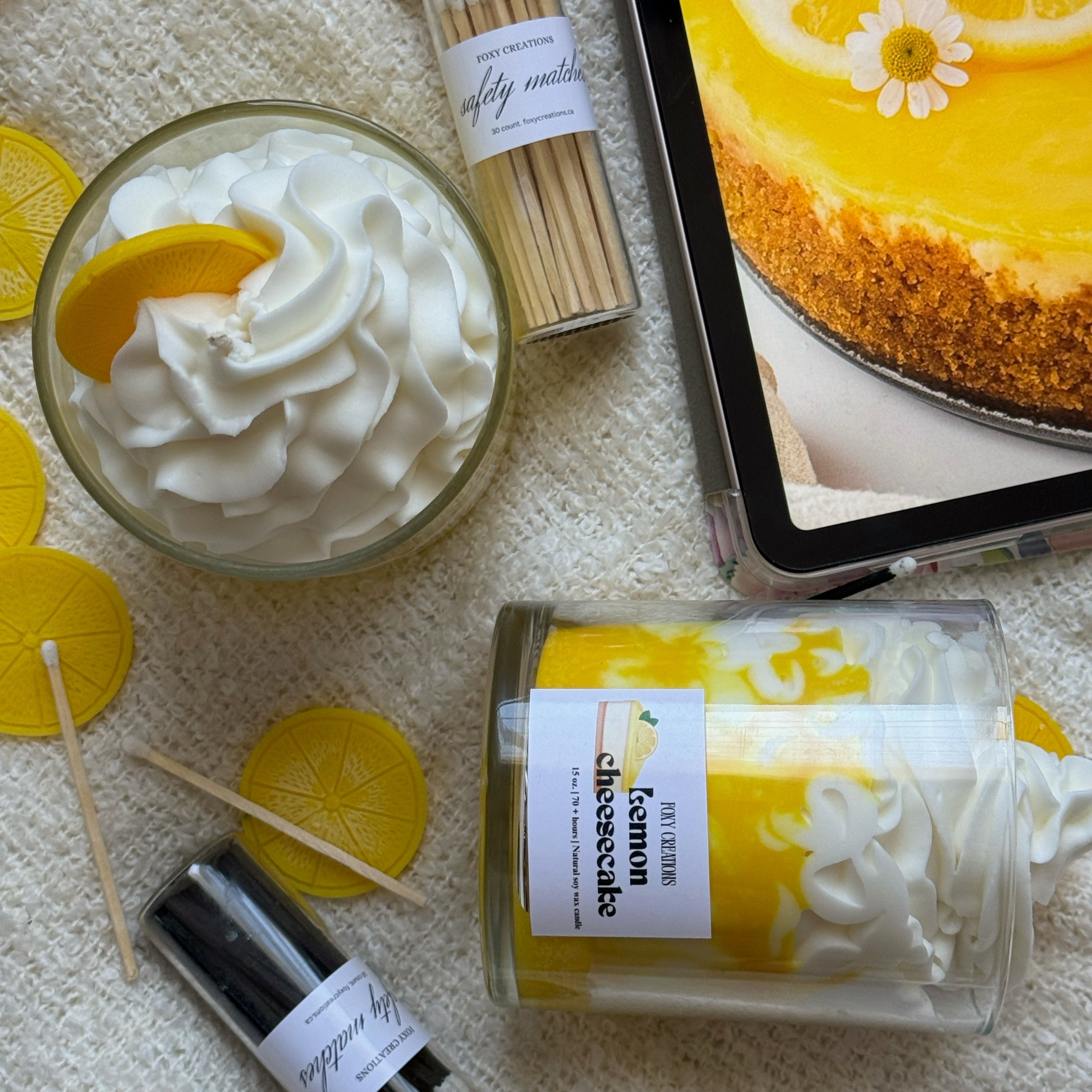Lemon Cheesecake 100% Natural Soy Wax Candle