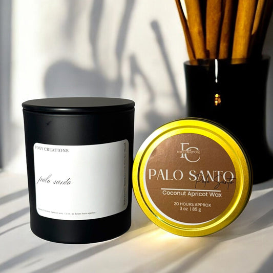 Palo Santo -Luxury coconut apricot wax candle