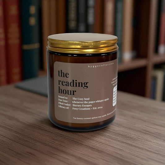 The Reading Hour –  Coconut Apricot Wax Candle