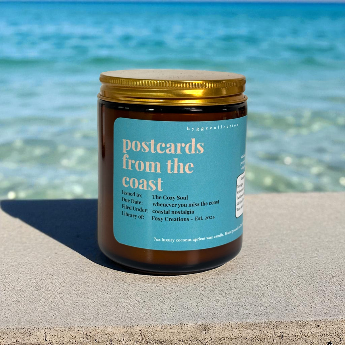 Postcards from the coast-  Coconut Apricot Wax Candle