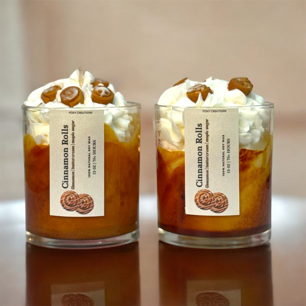 Cinnamon Rolls- 100 % Natural Soy Wax Candle
