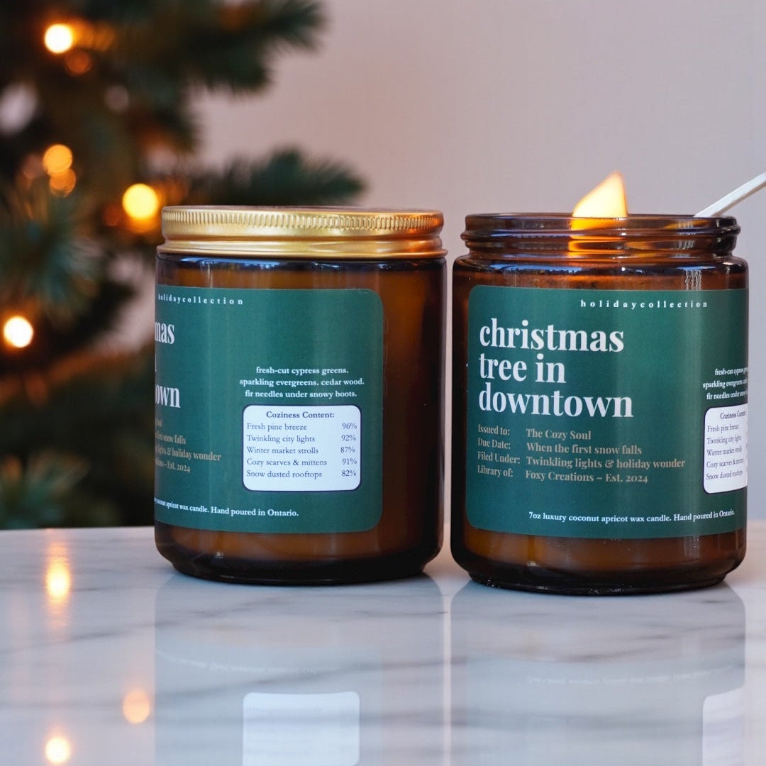 Christmas Tree in Downtown-Luxury Coconut Apricot Wax