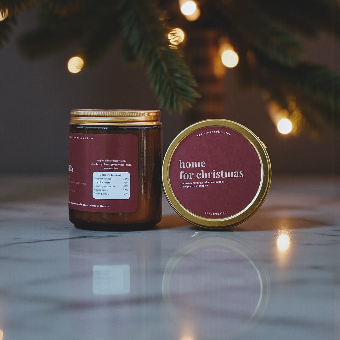 Home For Christmas-Coconut Apricot Wax Candle – FOXY CREATIONS
